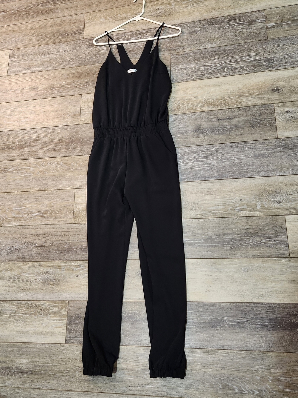 Amanda Uprichard Black V-Neck Sleeveless Jumpsuit Size Small